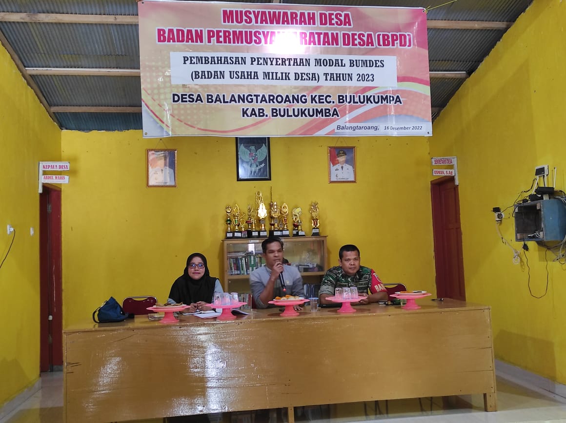 Pembahasan Perdes Penyertaan Modal Bumdes 2023